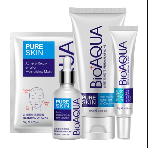 Combo Anti Acné BioAqua – Pure Skin (4 productos)