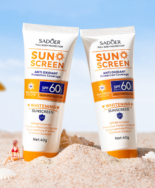 Protector Solar SADOER SPF 60 PA+++ con 2 Velos de Colágeno – 40g