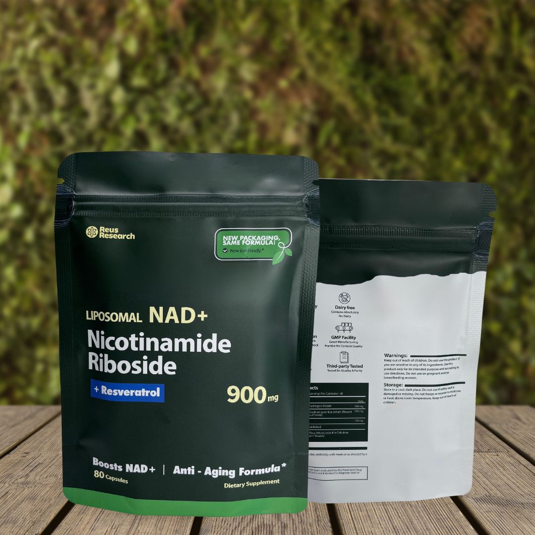 Liposomal NAD+ Nicotinamide Riboside + Resveratrol (Combo x2 Und – 80 cápsulas c/u)