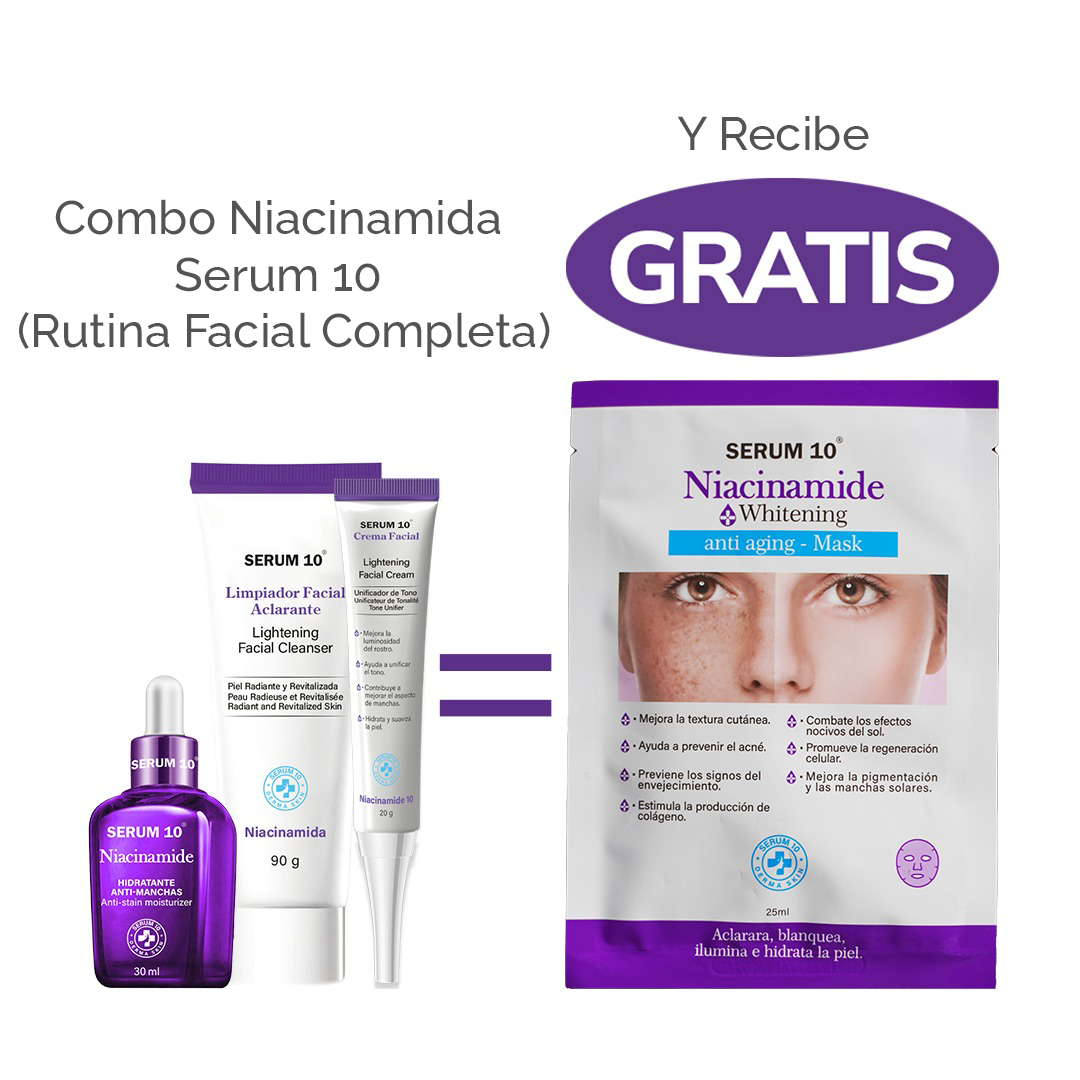 Combo Niacinamida Serum 10 (Rutina Facial Completa + Obsequio 🎁)