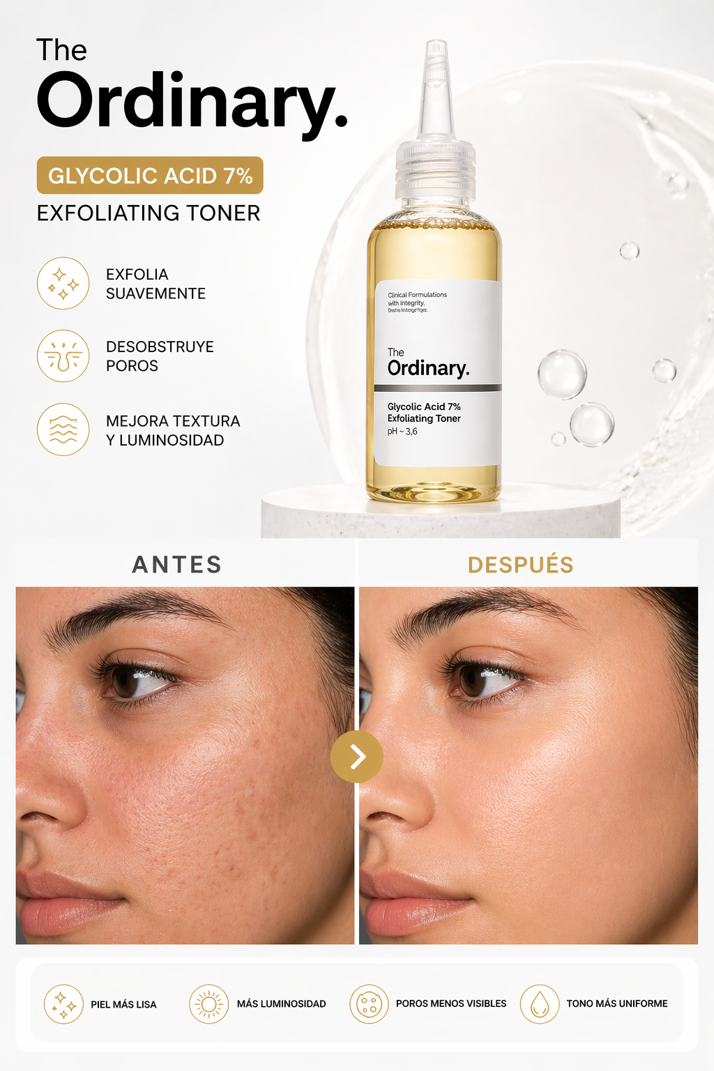 Ácido Glicólico 7% – The Ordinary