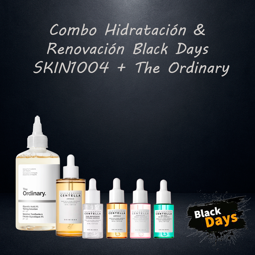 Combo Hidratación & Renovación Black Days – SKIN1004 + The Ordinary