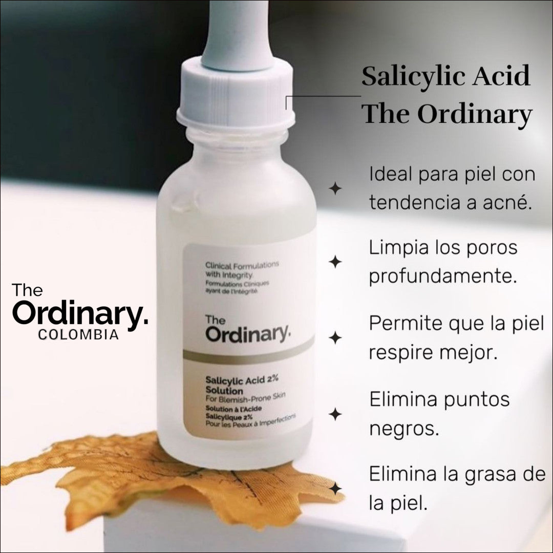 Combo Anti-Imperfecciones y Rejuvenecimiento – The Ordinary (4 productos) (Ácido Hialurónico + Peeling + Retinol + Ácido Salicilico) | Regalo Sorpresa 🎁