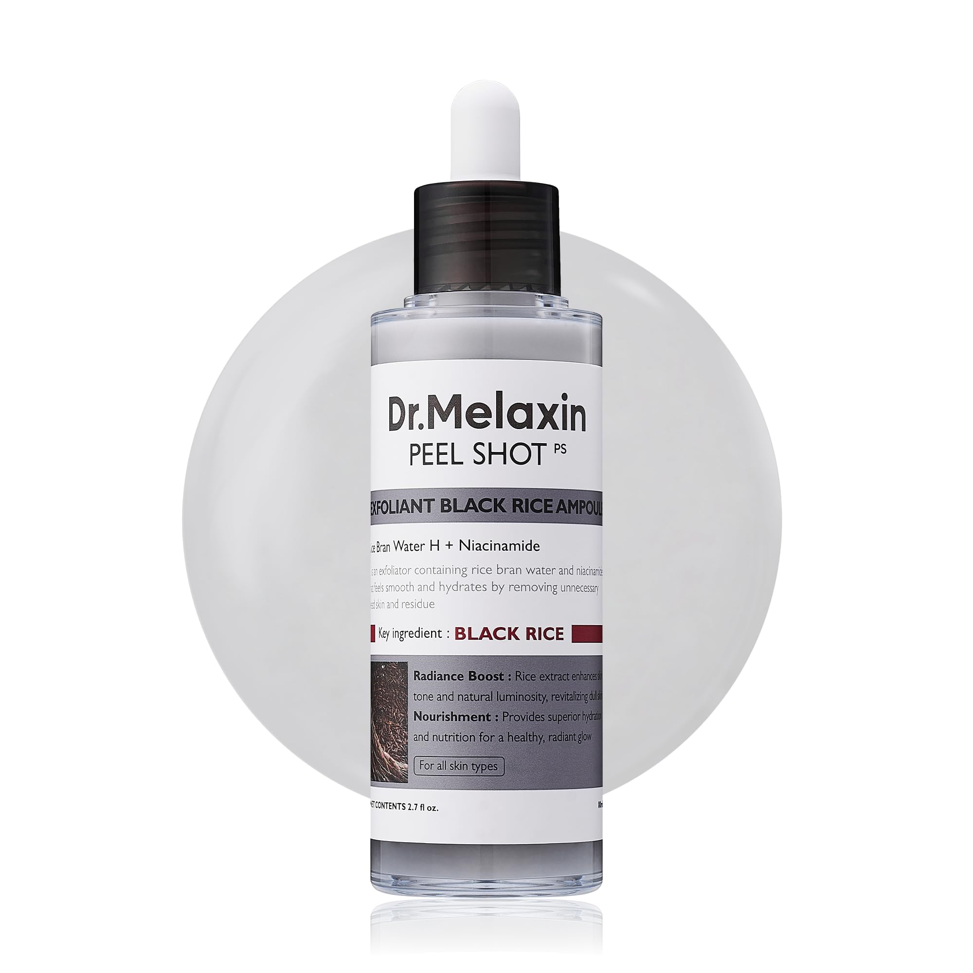 Dr. Melaxin Peel Shot Glow – Exfoliante Iluminador con Arroz Negro y Niacinamida (80 ml)