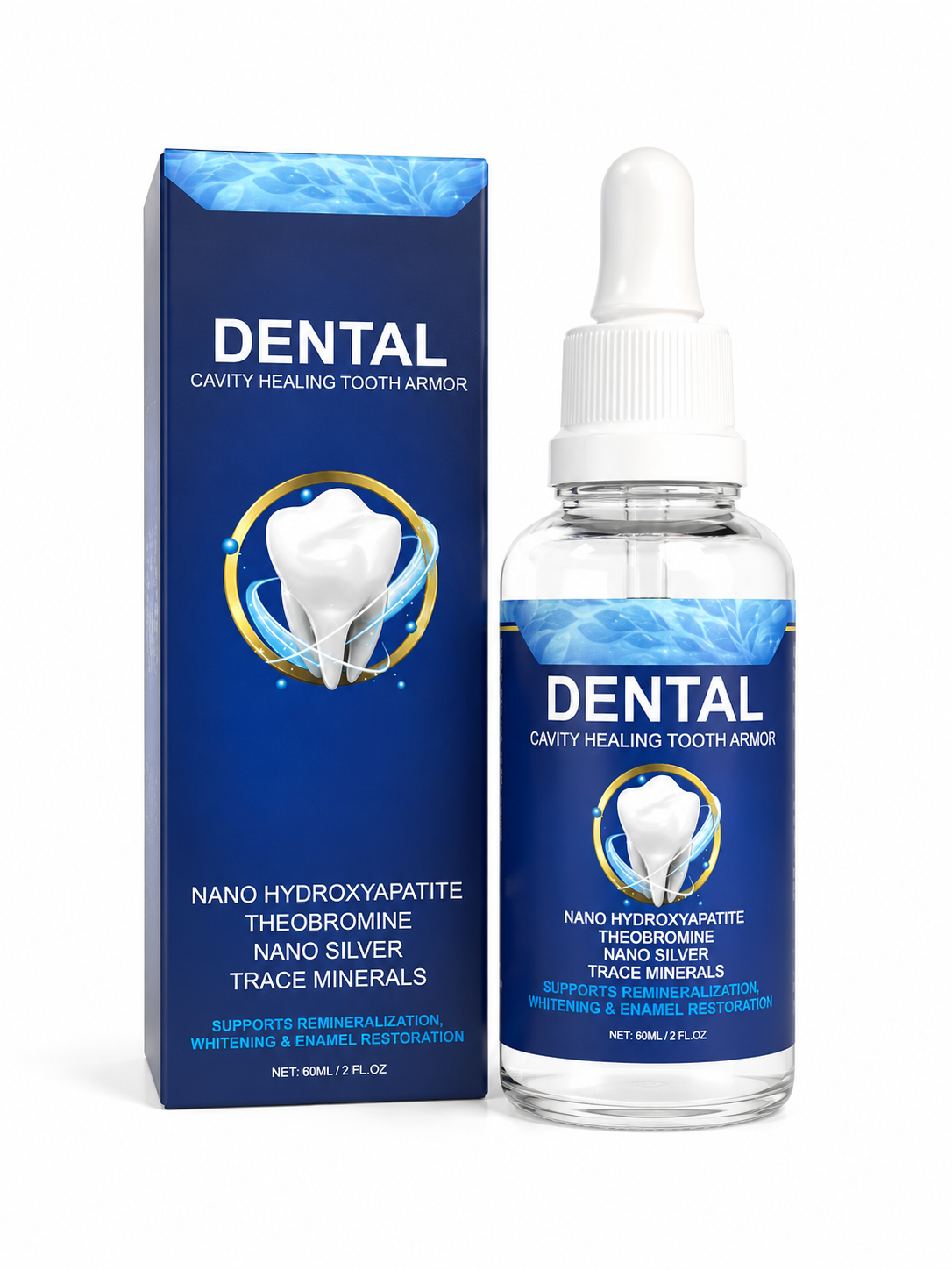 Cavity Healing Tooth Armor Liquid – Reparador de Esmalte y Sensibilidad con Nano-Hidroxiapatita