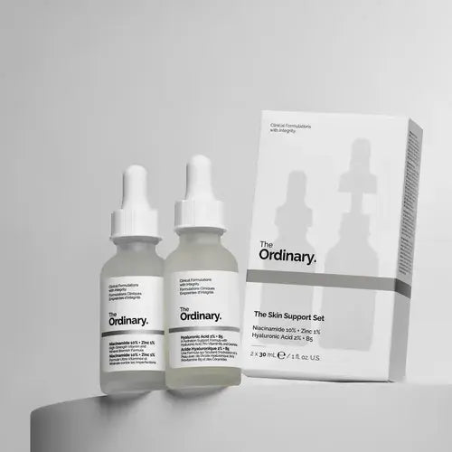 Combo Hidratación y Control de Imperfecciones – The Ordinary Niacinamide 10% + Zinc 1% + Ácido Hialurónico 2% + B5 (30 ml c/u) | Regalo Sorpresa 🎁