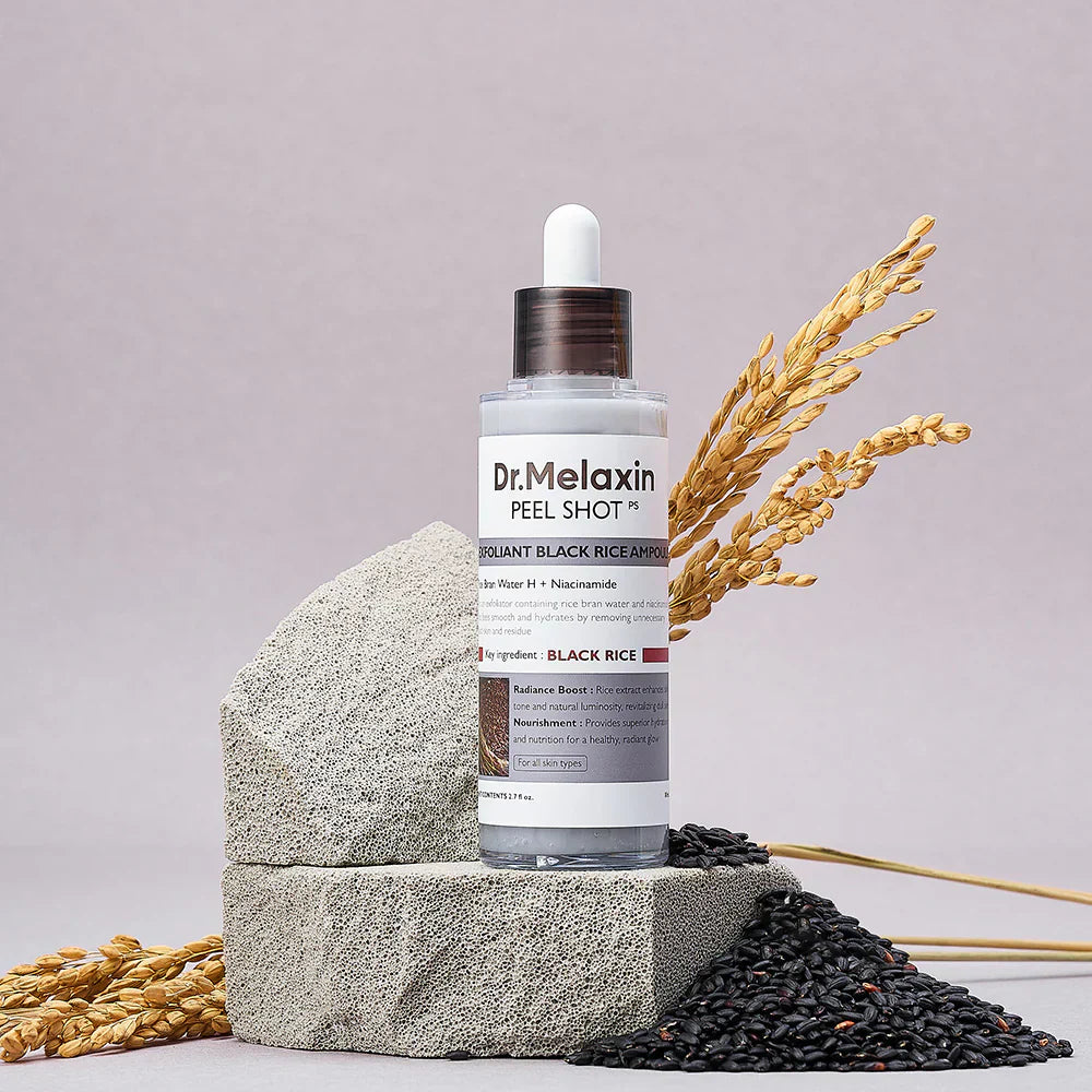 Dr. Melaxin Peel Shot Glow – Exfoliante Iluminador con Arroz Negro y Niacinamida (80 ml)