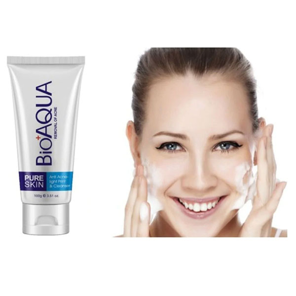 Jabón Facial Antiacné Bioaqua Pure Skin – Limpieza Profunda y Piel Equilibrada