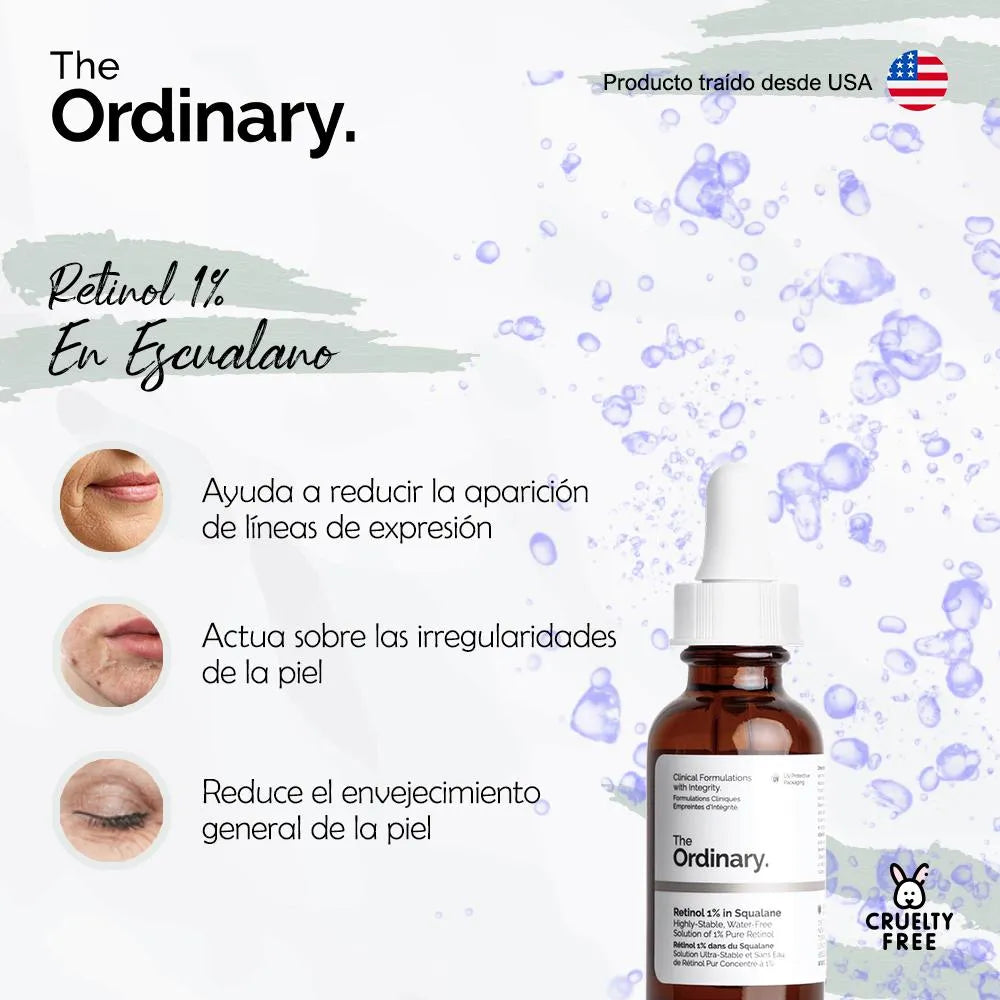 Combo Anti-Imperfecciones y Rejuvenecimiento – The Ordinary (4 productos) (Ácido Hialurónico + Peeling + Retinol + Ácido Salicilico) | Regalo Sorpresa 🎁